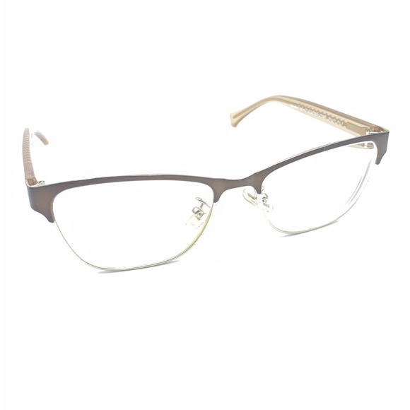 Coach HC 5067 9234 Satin Brown Gold Crystal Eyeglasses Frames 53-17 135 Women - Picture 1 of 12